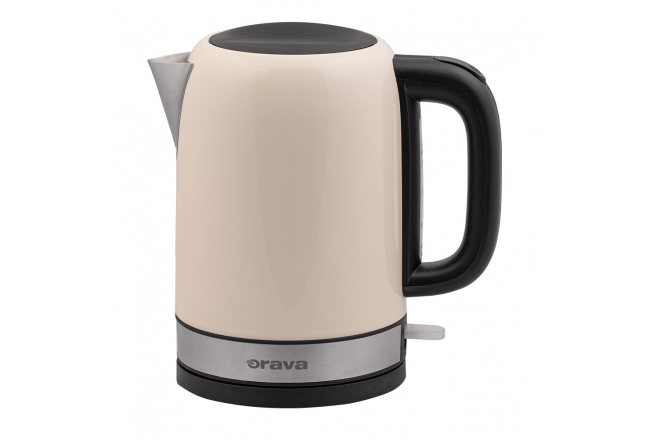 Stainless steel kettle 1.7 l, cream