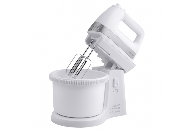 Electric hand mixer with container