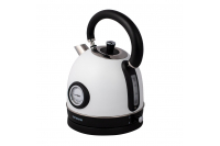 Retro kettle with analog thermometer, white