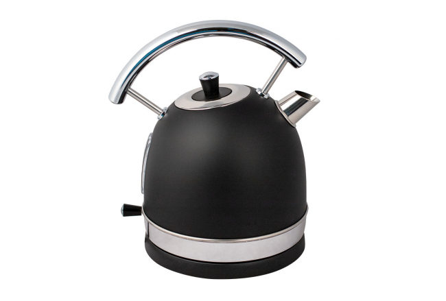 Retro kanvica s analógovým teplomerom, čierna