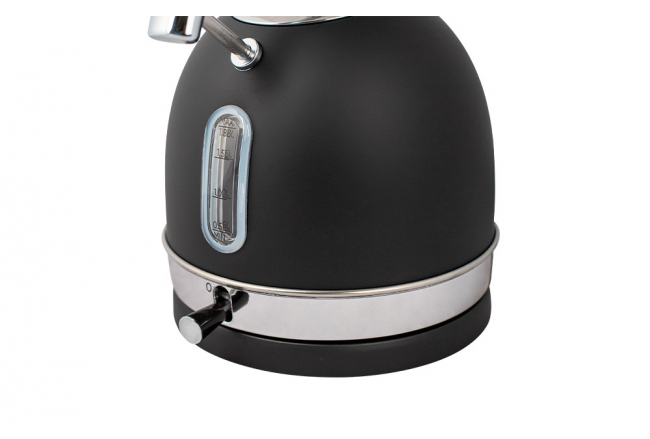 Retro kanvica s analógovým teplomerom, čierna