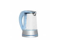 Glass kettle with LED backlight, blue