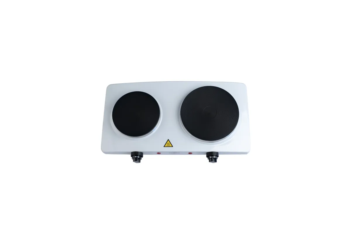 Elektrická dvojplatnička s priemerom 155 mm a 185 mm, biela