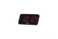 Radio alarm clock with large red LED display
