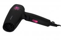 Travel hairdryer with folding handle