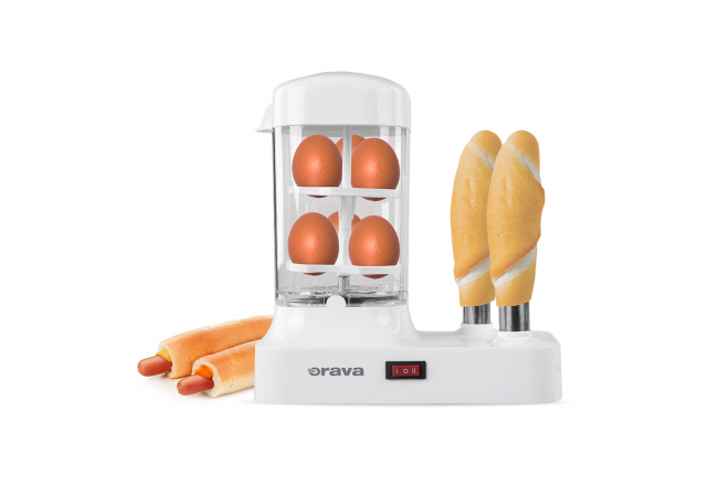 Hotdogmaker with the possibility of preparing eggs