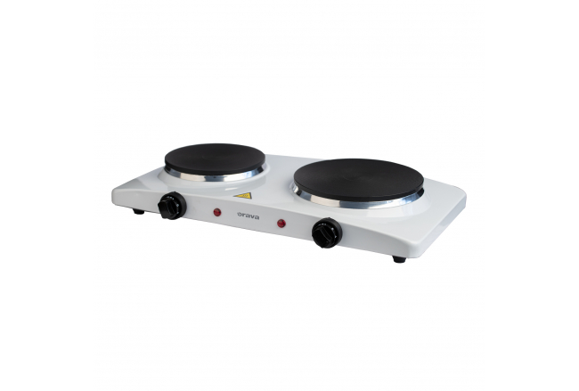 Electric double plate with a diameter of 155 mm and 185 mm, white