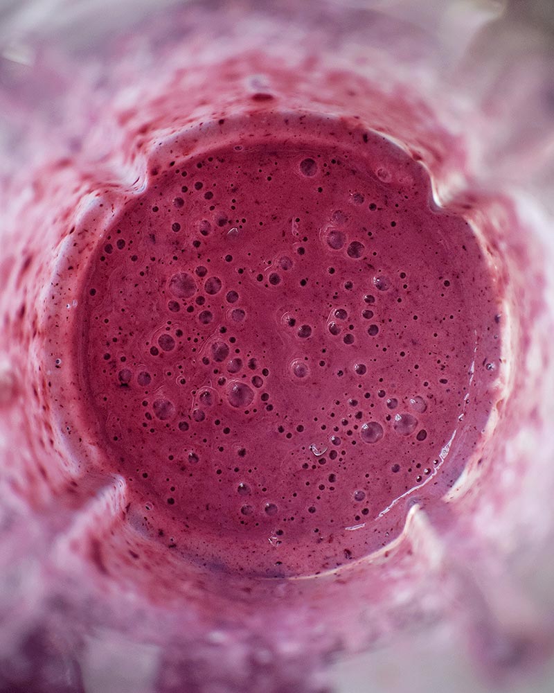 smoothie after mixing