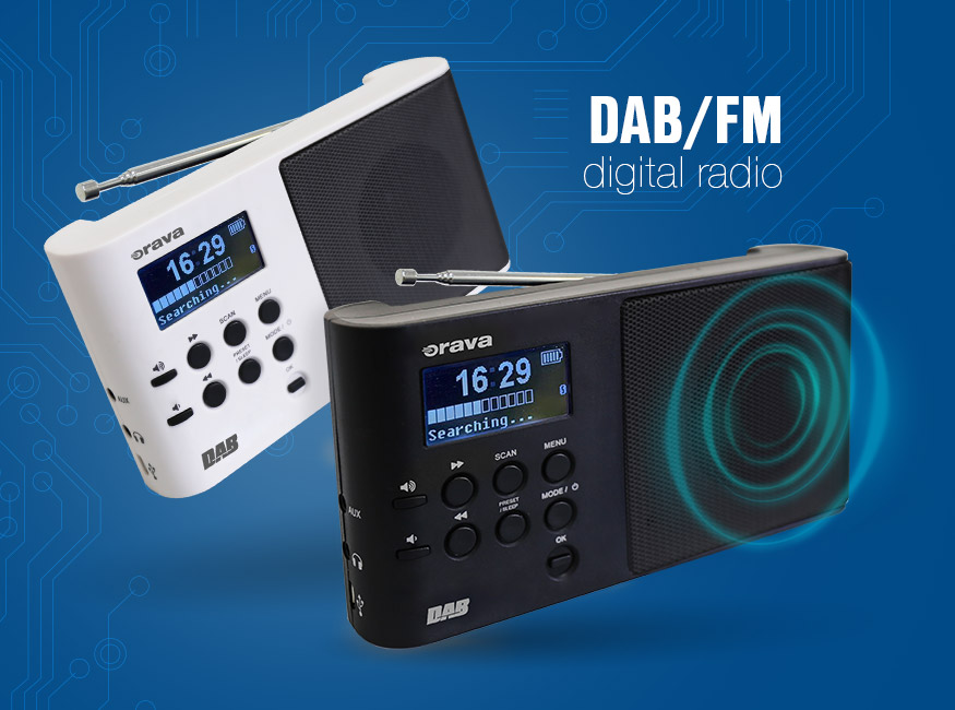 Prenosné nabíjateľné rádio Orava DAB disponuje najnovšou digitálnou technológiou