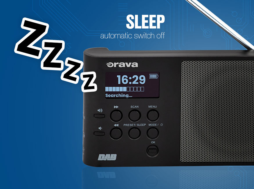 Orava DAB - sleep function